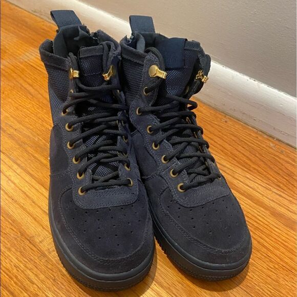 Nike SF Air Force 1 Mid Obsidian Black (GS) - AJ0424-400 Sneaker - Picture 3 of 12